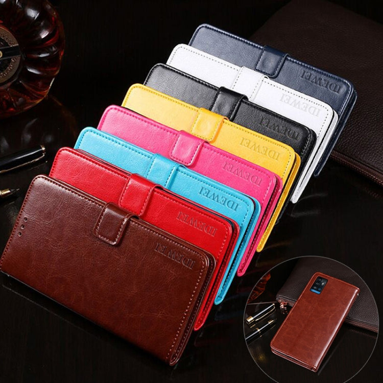 For ZTE Blade A71 idewei Crazy Horse Texture Horizontal Flip Leather Case with Holder & Card Slots & Wallet