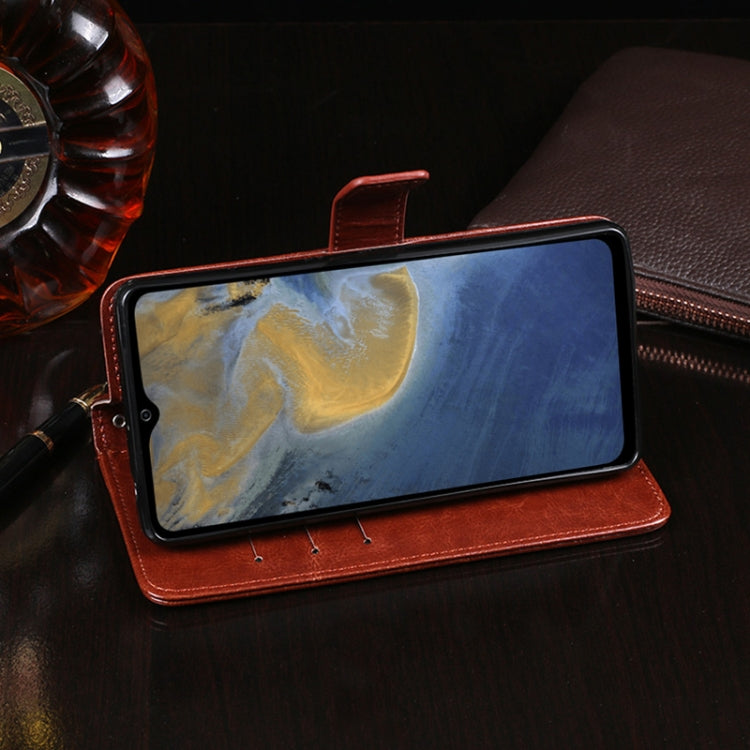 For ZTE Blade A71 idewei Crazy Horse Texture Horizontal Flip Leather Case with Holder & Card Slots & Wallet