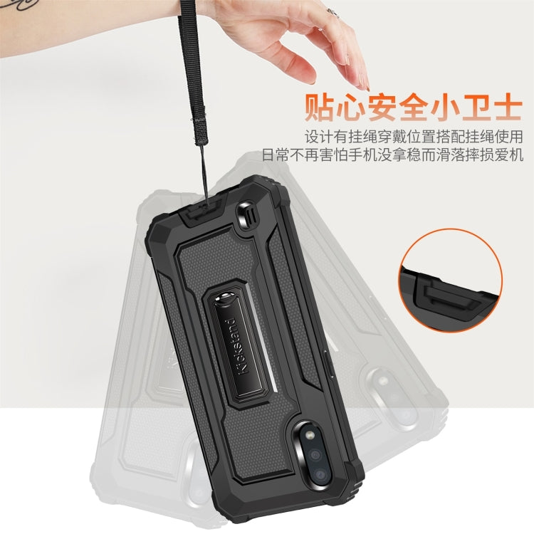 For Samsung Galaxy A01 US Version 10 PCS Knight Jazz PC+TPU Shockproof Protective Case with Foldable Holder