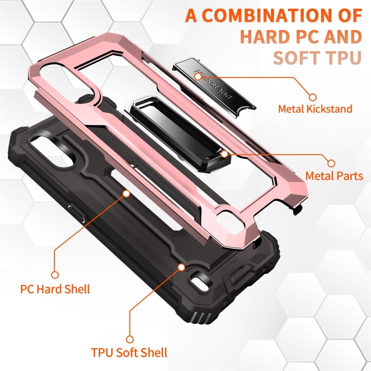 For Samsung Galaxy A01 US Version 10 PCS Knight Jazz PC+TPU Shockproof Protective Case with Foldable Holder