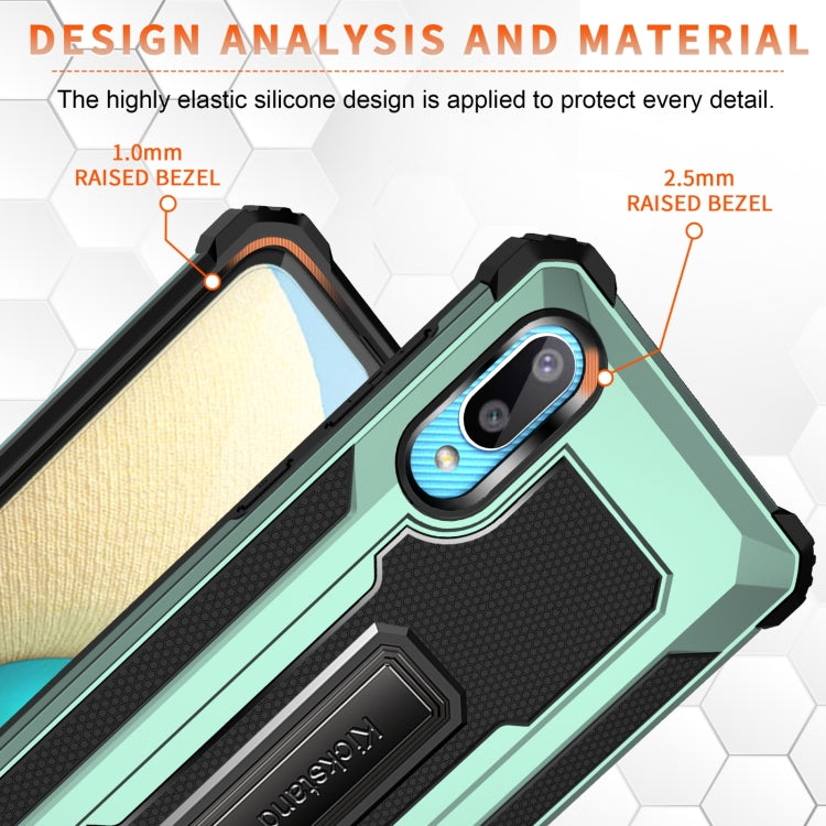 For Samsung Galaxy A02 / M02 10 PCS Knight Jazz PC+TPU Shockproof Protective Case with Foldable Holder