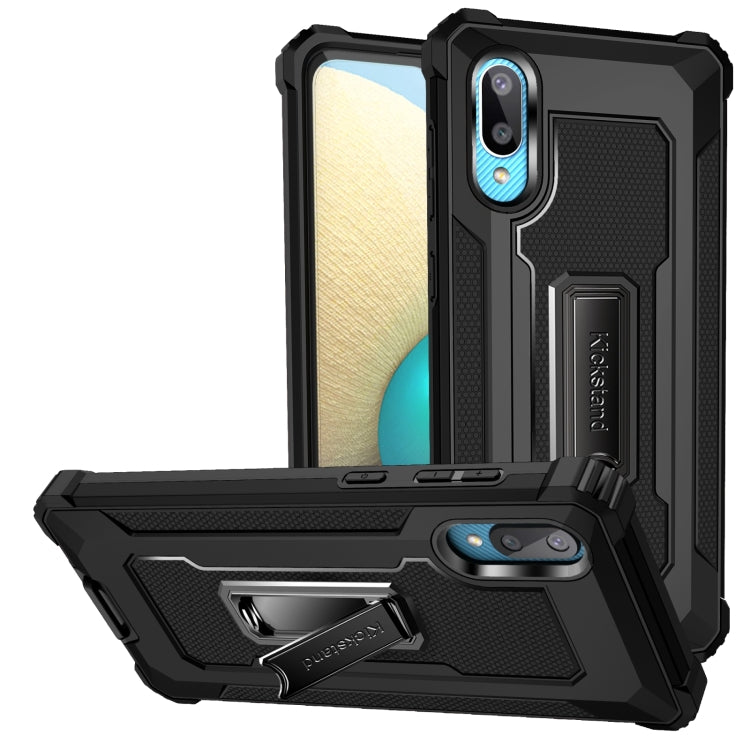 For Samsung Galaxy A02 / M02 10 PCS Knight Jazz PC+TPU Shockproof Protective Case with Foldable Holder