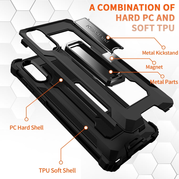 For Samsung Galaxy A02 / M02 10 PCS Knight Jazz PC+TPU Shockproof Protective Case with Foldable Holder