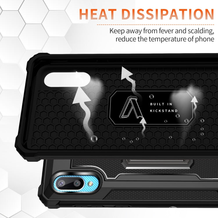For Samsung Galaxy A02 / M02 10 PCS Knight Jazz PC+TPU Shockproof Protective Case with Foldable Holder