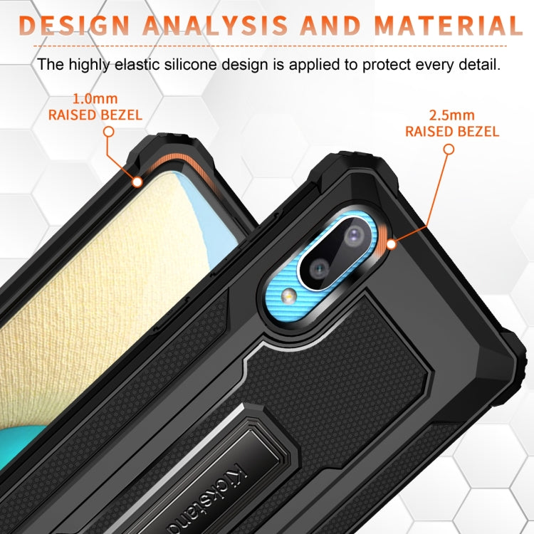For Samsung Galaxy A02 / M02 10 PCS Knight Jazz PC+TPU Shockproof Protective Case with Foldable Holder