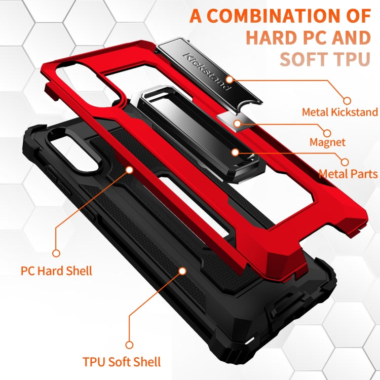 For Samsung Galaxy A02 / M02 10 PCS Knight Jazz PC+TPU Shockproof Protective Case with Foldable Holder