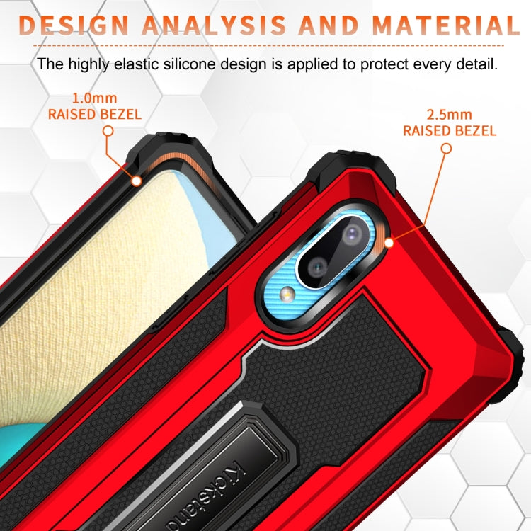 For Samsung Galaxy A02 / M02 10 PCS Knight Jazz PC+TPU Shockproof Protective Case with Foldable Holder