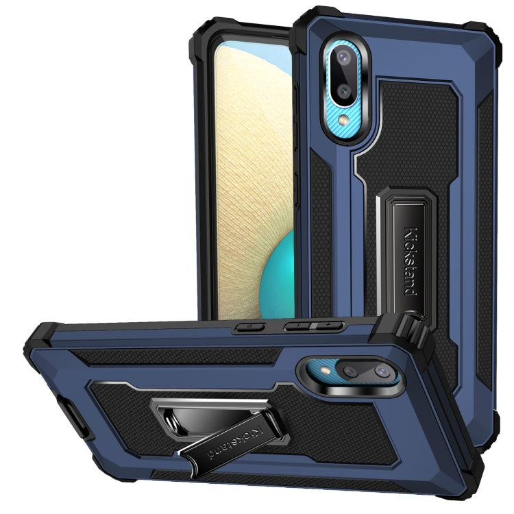 For Samsung Galaxy A02 / M02 10 PCS Knight Jazz PC+TPU Shockproof Protective Case with Foldable Holder