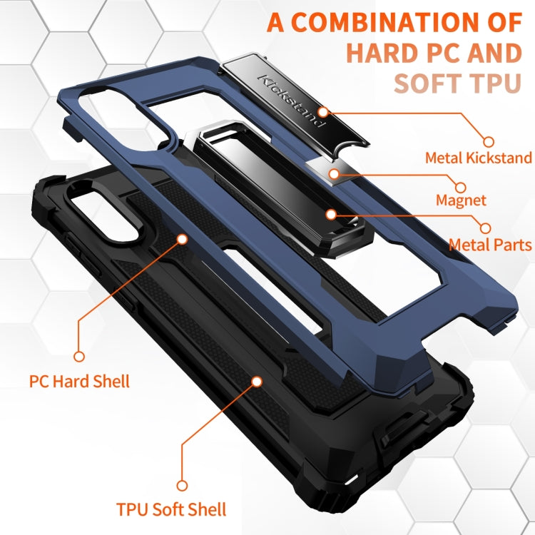 For Samsung Galaxy A02 / M02 10 PCS Knight Jazz PC+TPU Shockproof Protective Case with Foldable Holder