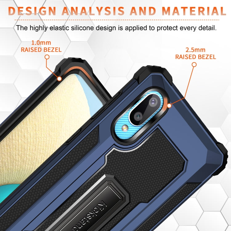 For Samsung Galaxy A02 / M02 10 PCS Knight Jazz PC+TPU Shockproof Protective Case with Foldable Holder