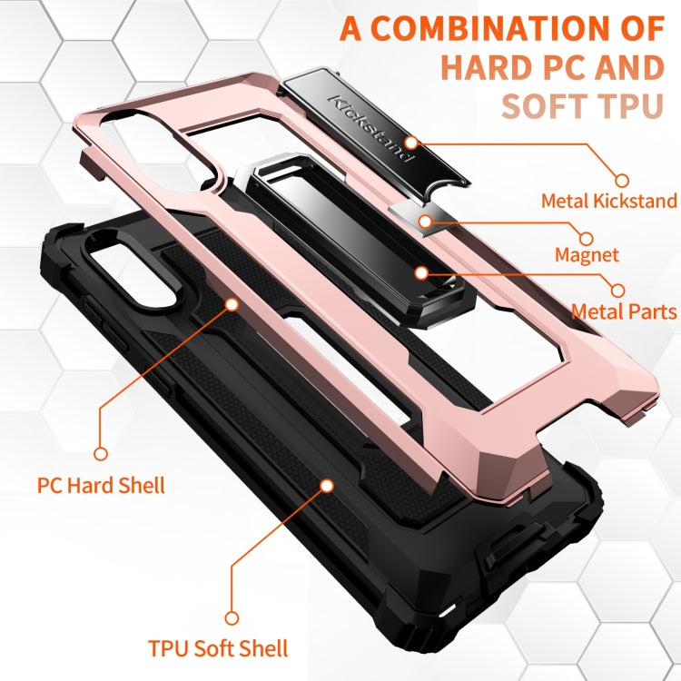 For Samsung Galaxy A02 / M02 10 PCS Knight Jazz PC+TPU Shockproof Protective Case with Foldable Holder