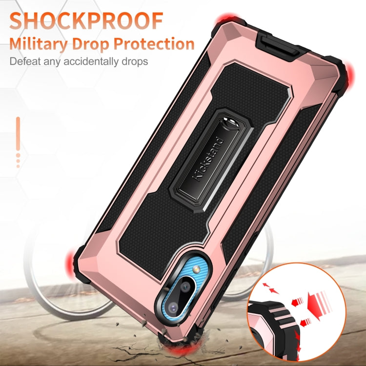 For Samsung Galaxy A02 / M02 10 PCS Knight Jazz PC+TPU Shockproof Protective Case with Foldable Holder