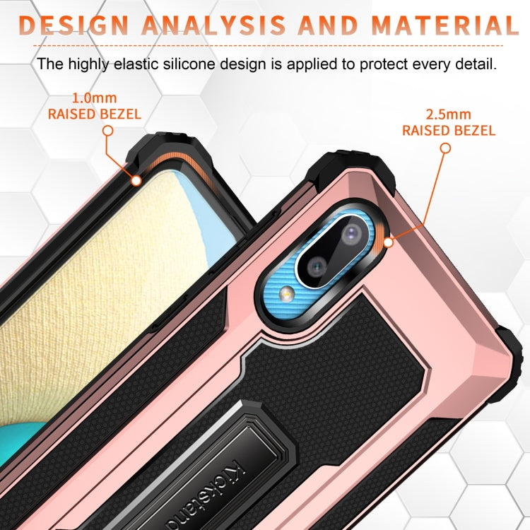 For Samsung Galaxy A02 / M02 10 PCS Knight Jazz PC+TPU Shockproof Protective Case with Foldable Holder
