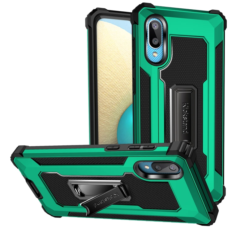 For Samsung Galaxy A02 / M02 10 PCS Knight Jazz PC+TPU Shockproof Protective Case with Foldable Holder