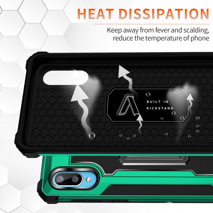 For Samsung Galaxy A02 / M02 10 PCS Knight Jazz PC+TPU Shockproof Protective Case with Foldable Holder