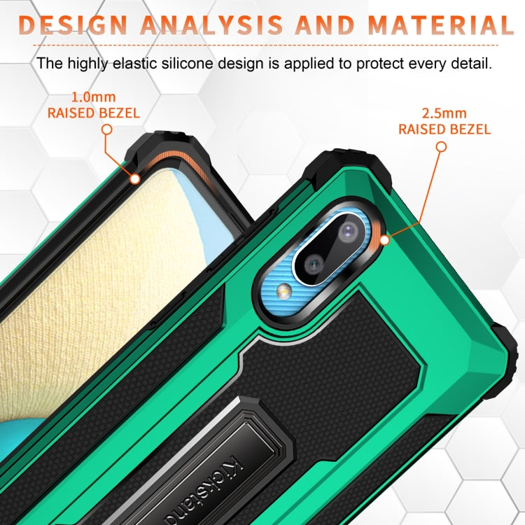For Samsung Galaxy A02 / M02 10 PCS Knight Jazz PC+TPU Shockproof Protective Case with Foldable Holder