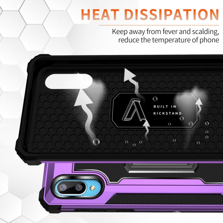 For Samsung Galaxy A02 / M02 10 PCS Knight Jazz PC+TPU Shockproof Protective Case with Foldable Holder