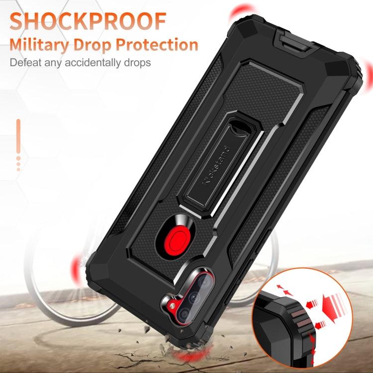 For Samsung Galaxy A11 US Version 10 PCS Knight Jazz PC+TPU Shockproof Protective Case with Foldable Holder