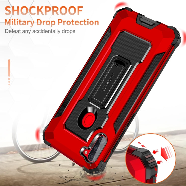 For Samsung Galaxy A11 US Version 10 PCS Knight Jazz PC+TPU Shockproof Protective Case with Foldable Holder