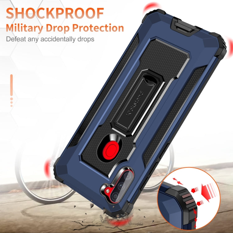 For Samsung Galaxy A11 US Version 10 PCS Knight Jazz PC+TPU Shockproof Protective Case with Foldable Holder