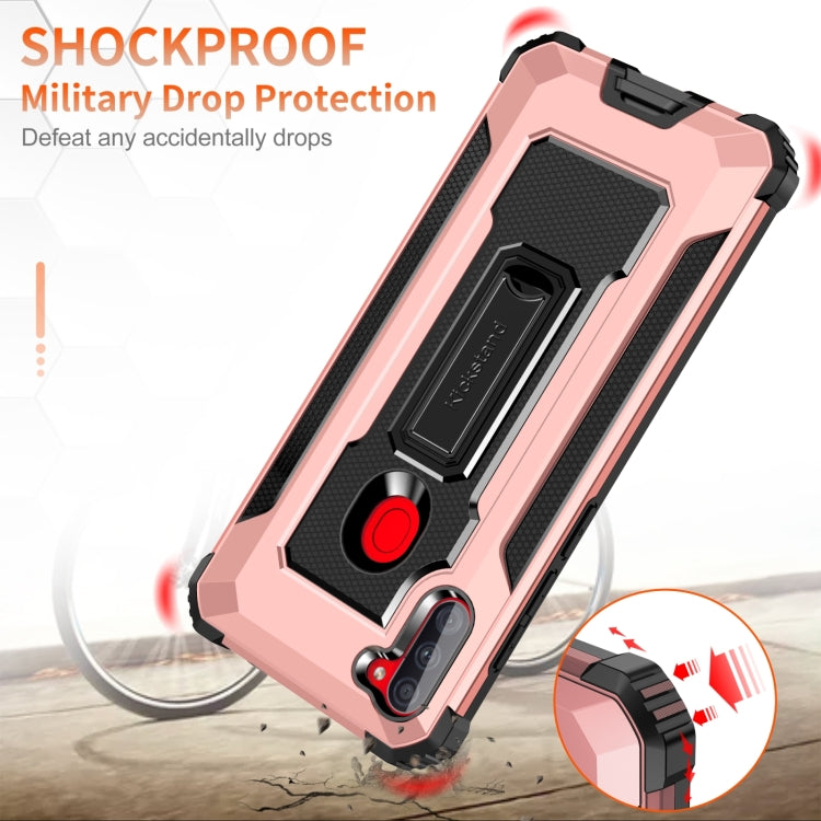 For Samsung Galaxy A11 US Version 10 PCS Knight Jazz PC+TPU Shockproof Protective Case with Foldable Holder