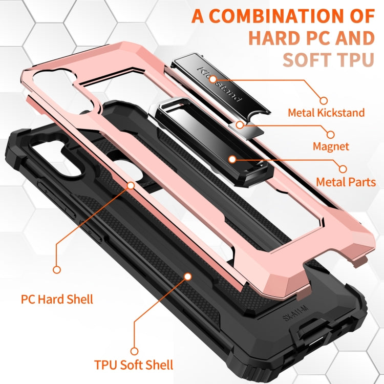 For Samsung Galaxy A11 US Version 10 PCS Knight Jazz PC+TPU Shockproof Protective Case with Foldable Holder