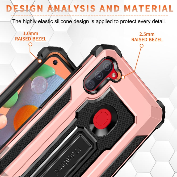 For Samsung Galaxy A11 US Version 10 PCS Knight Jazz PC+TPU Shockproof Protective Case with Foldable Holder