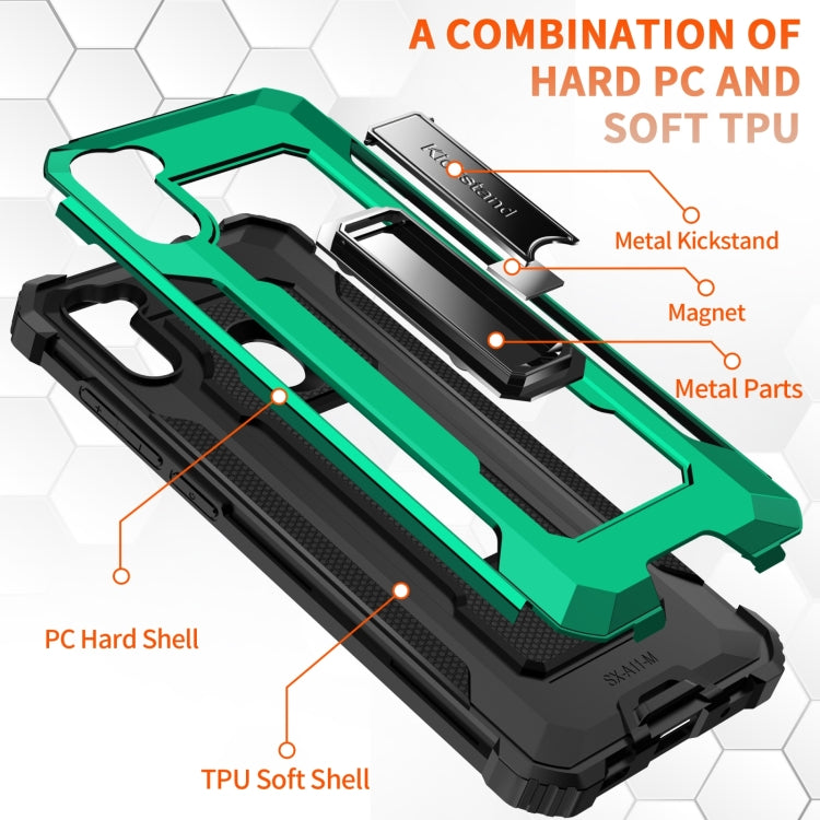 For Samsung Galaxy A11 US Version 10 PCS Knight Jazz PC+TPU Shockproof Protective Case with Foldable Holder