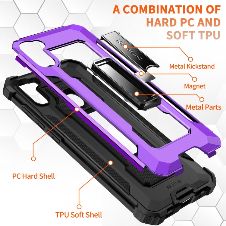 For Samsung Galaxy A11 US Version 10 PCS Knight Jazz PC+TPU Shockproof Protective Case with Foldable Holder