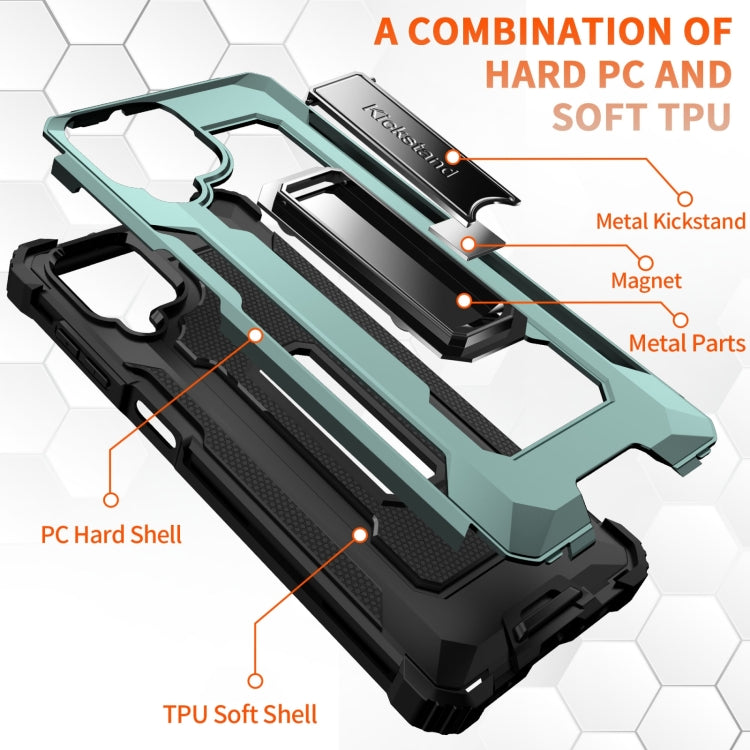 For Samsung Galaxy A12 10 PCS Knight Jazz PC+TPU Shockproof Protective Case with Foldable Holder