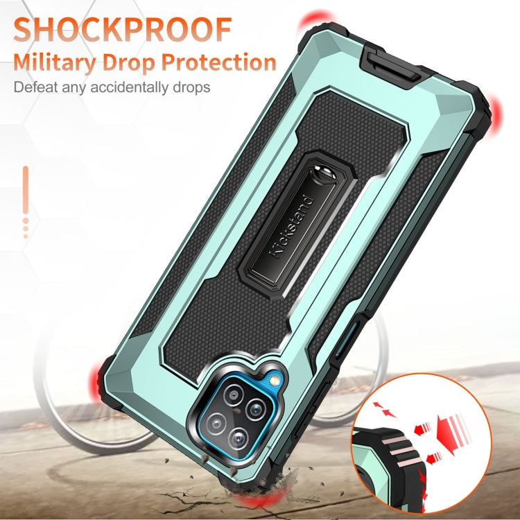 For Samsung Galaxy A12 10 PCS Knight Jazz PC+TPU Shockproof Protective Case with Foldable Holder