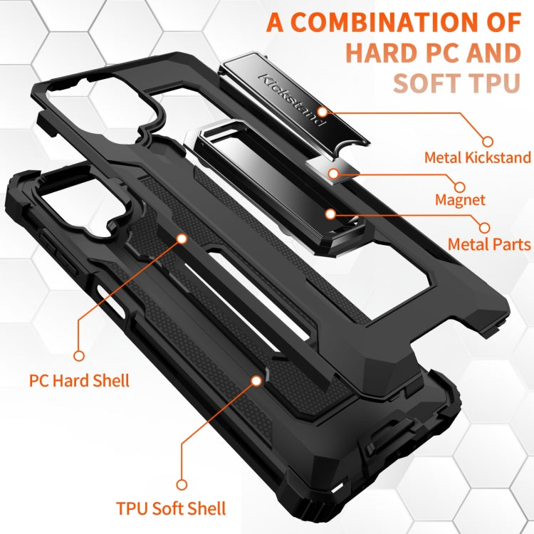 For Samsung Galaxy A12 10 PCS Knight Jazz PC+TPU Shockproof Protective Case with Foldable Holder