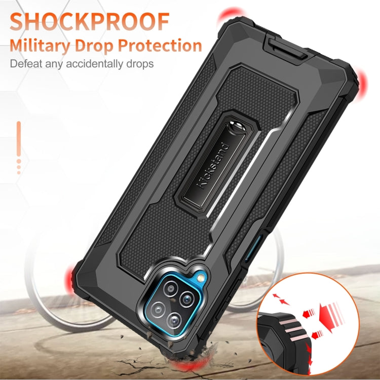 For Samsung Galaxy A12 10 PCS Knight Jazz PC+TPU Shockproof Protective Case with Foldable Holder