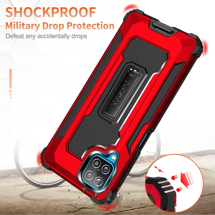 For Samsung Galaxy A12 10 PCS Knight Jazz PC+TPU Shockproof Protective Case with Foldable Holder