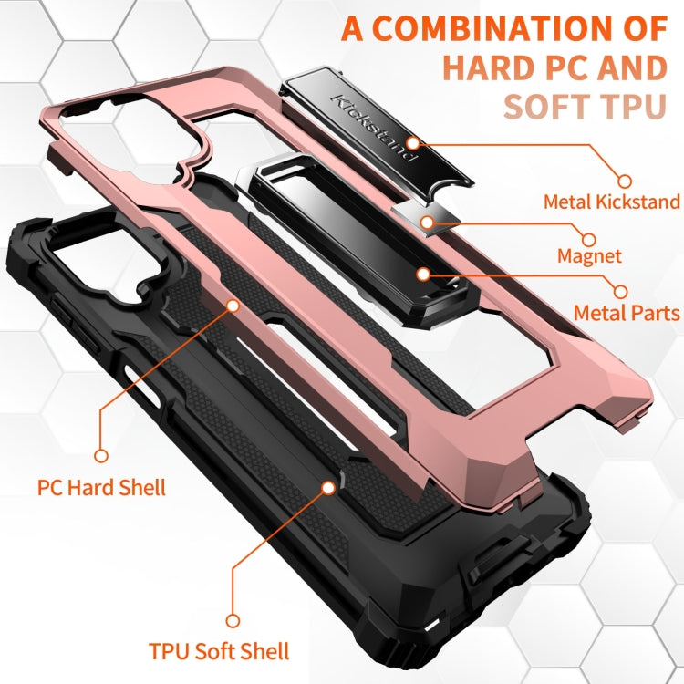 For Samsung Galaxy A12 10 PCS Knight Jazz PC+TPU Shockproof Protective Case with Foldable Holder
