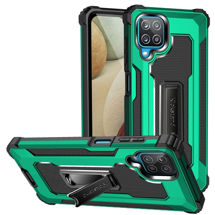 For Samsung Galaxy A12 10 PCS Knight Jazz PC+TPU Shockproof Protective Case with Foldable Holder