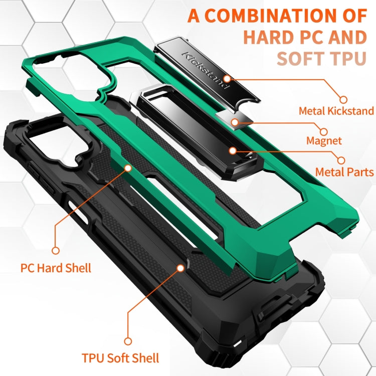 For Samsung Galaxy A12 10 PCS Knight Jazz PC+TPU Shockproof Protective Case with Foldable Holder