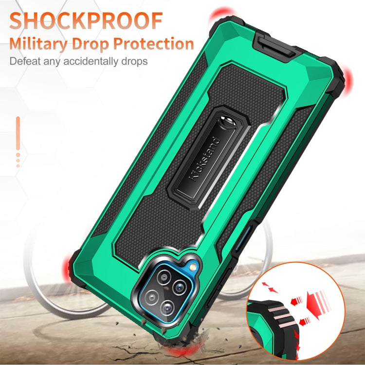 For Samsung Galaxy A12 10 PCS Knight Jazz PC+TPU Shockproof Protective Case with Foldable Holder