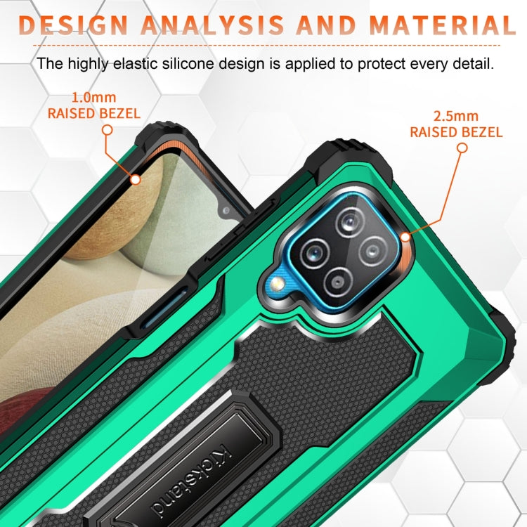 For Samsung Galaxy A12 10 PCS Knight Jazz PC+TPU Shockproof Protective Case with Foldable Holder