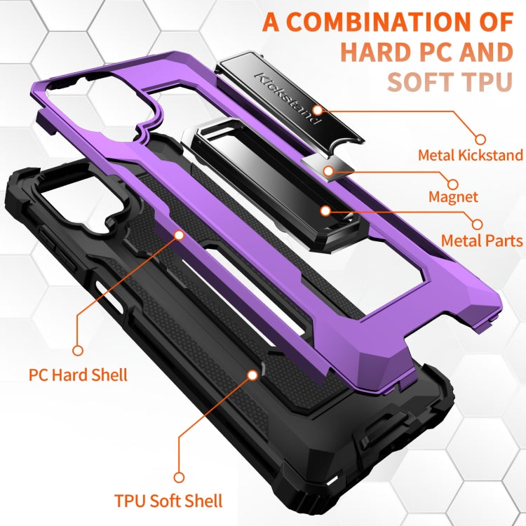 For Samsung Galaxy A12 10 PCS Knight Jazz PC+TPU Shockproof Protective Case with Foldable Holder