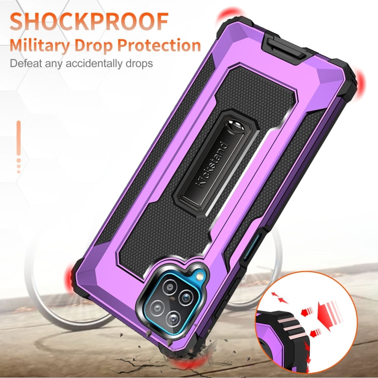 For Samsung Galaxy A12 10 PCS Knight Jazz PC+TPU Shockproof Protective Case with Foldable Holder