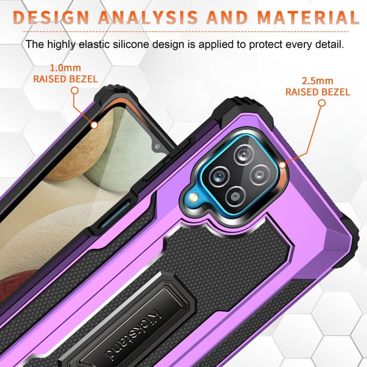 For Samsung Galaxy A12 10 PCS Knight Jazz PC+TPU Shockproof Protective Case with Foldable Holder