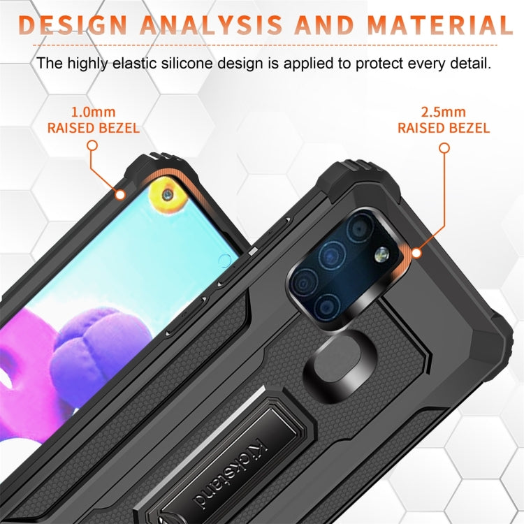 For Samsung Galaxy A21s 10 PCS Knight Jazz PC+TPU Shockproof Protective Case with Foldable Holder