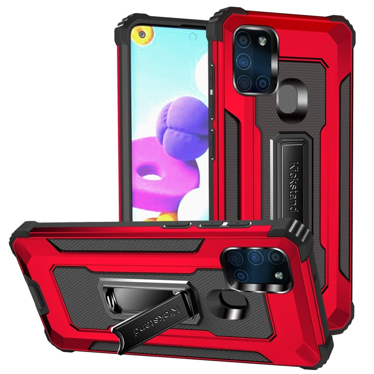 For Samsung Galaxy A21s 10 PCS Knight Jazz PC+TPU Shockproof Protective Case with Foldable Holder