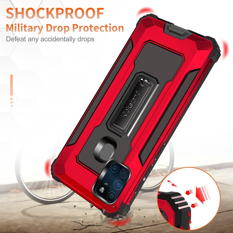 For Samsung Galaxy A21s 10 PCS Knight Jazz PC+TPU Shockproof Protective Case with Foldable Holder