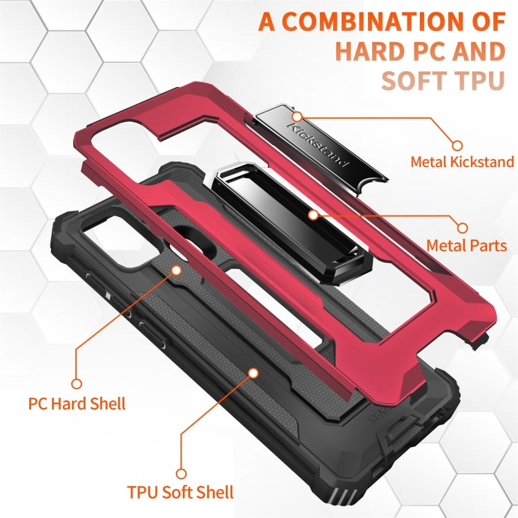 For Samsung Galaxy A21s 10 PCS Knight Jazz PC+TPU Shockproof Protective Case with Foldable Holder