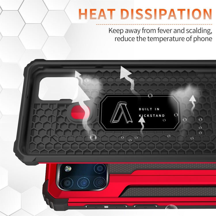 For Samsung Galaxy A21s 10 PCS Knight Jazz PC+TPU Shockproof Protective Case with Foldable Holder