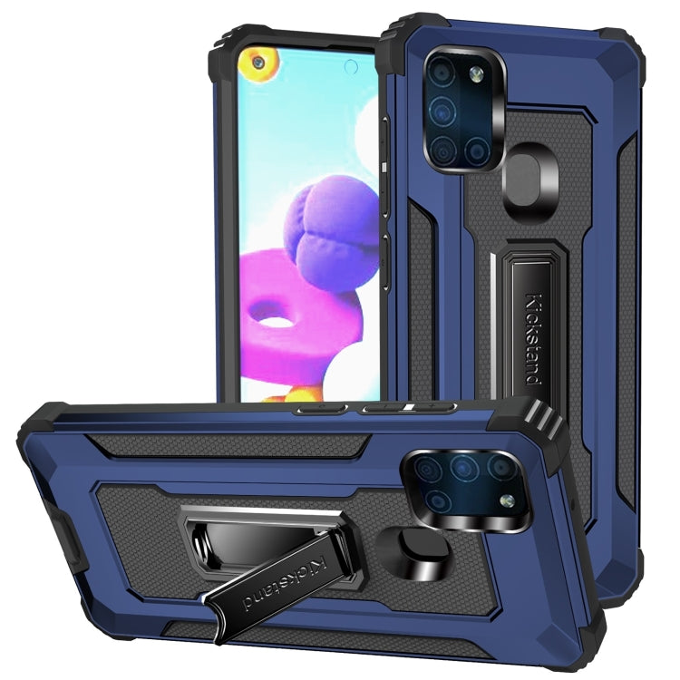 For Samsung Galaxy A21s 10 PCS Knight Jazz PC+TPU Shockproof Protective Case with Foldable Holder