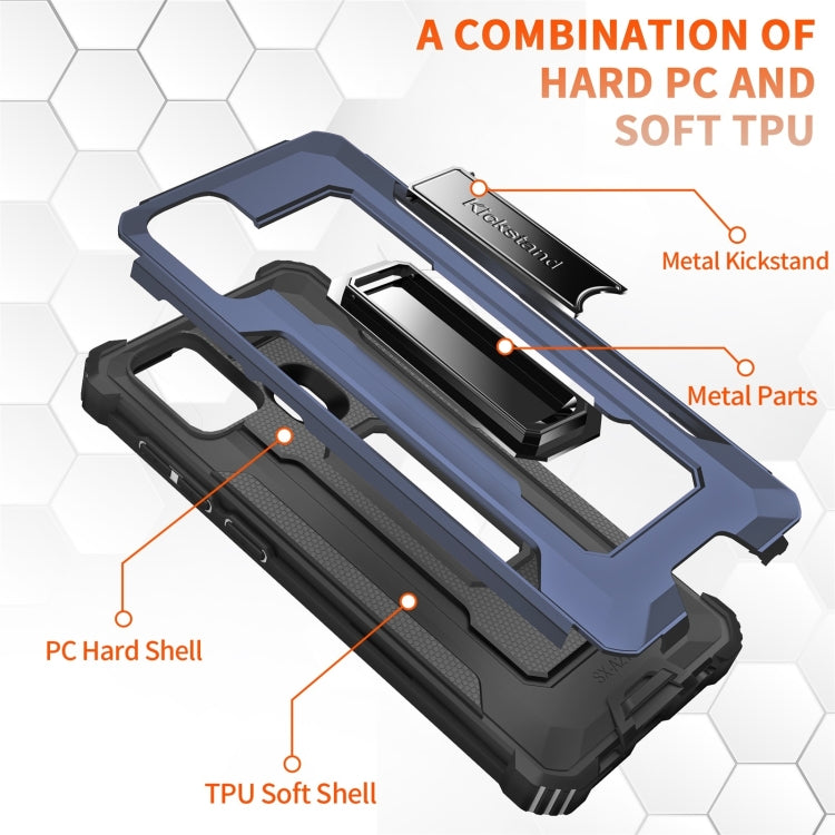For Samsung Galaxy A21s 10 PCS Knight Jazz PC+TPU Shockproof Protective Case with Foldable Holder