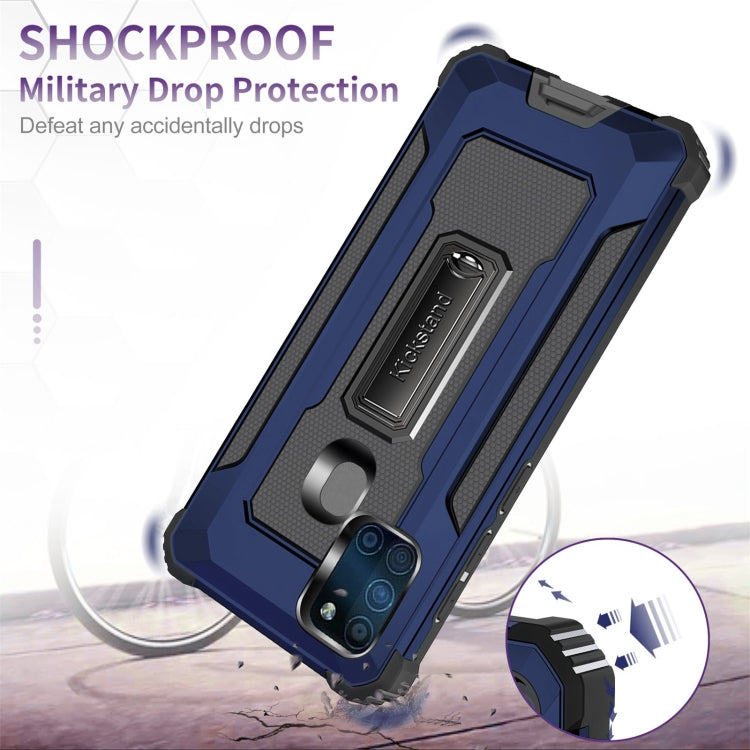 For Samsung Galaxy A21s 10 PCS Knight Jazz PC+TPU Shockproof Protective Case with Foldable Holder